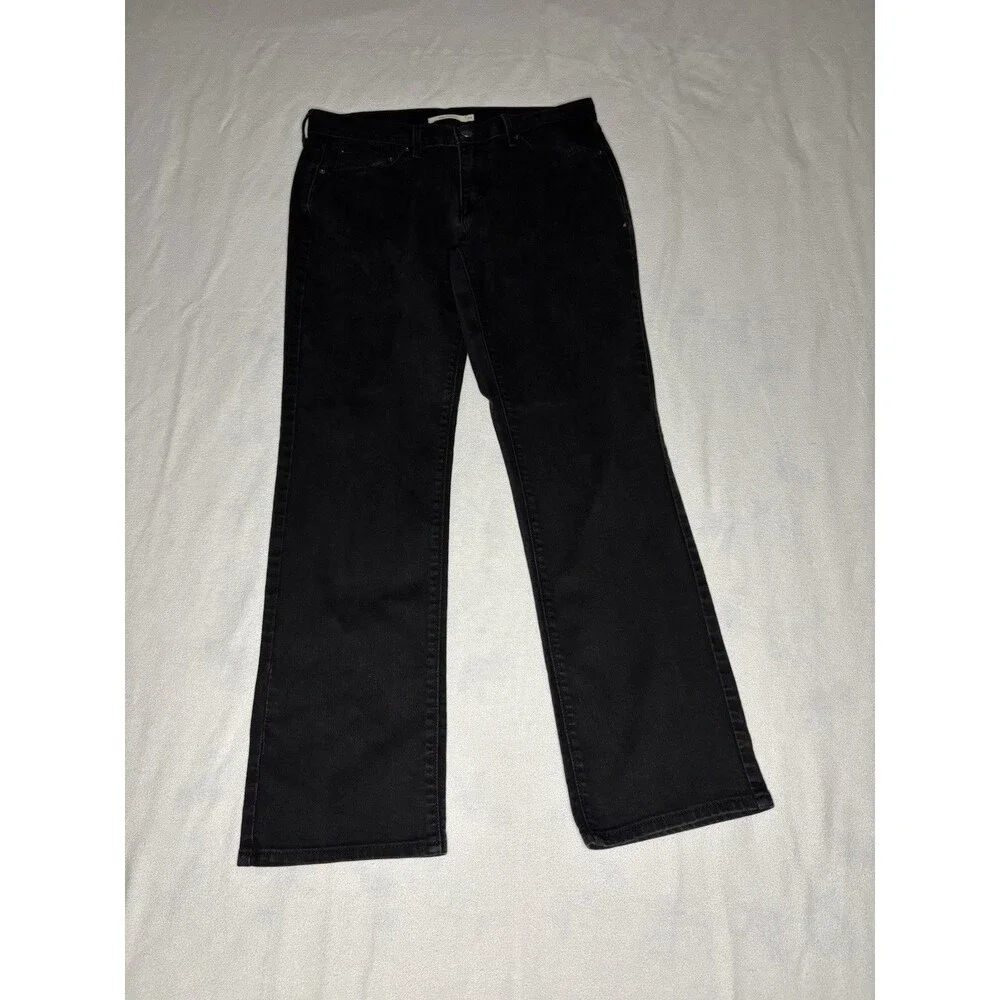 Levi's‎ 505 Straight Black Denim Jeans Men's W29 L30 Classic 5 Pocket Fit